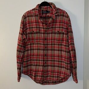 Polo by Ralph Lauren Red Plaid Button Down Shirt Size L